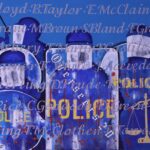 Qualified Immunity Murder, 30x40, 2021, acrylic on canvas | larryclarkpainter.com