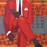 Numbers Runner 1950s, 48x24, 2026, Acrylic on Canvas